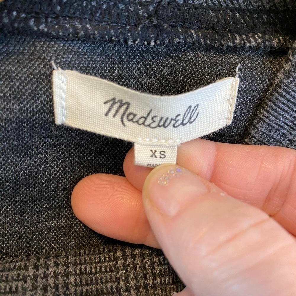 Madewell Wide Sleeve Mock Neck Top in Glen Plaid - Picture 3 of 11